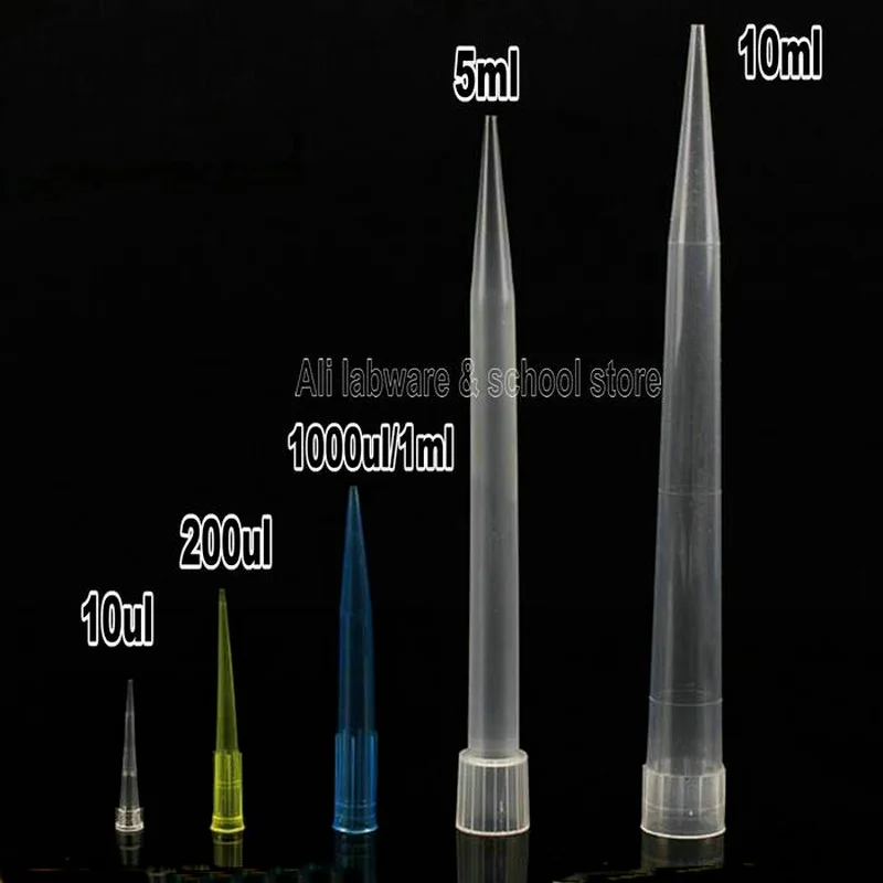 Lab 10ul 200ul 1000ul 5ml 10ml PP Plastic Pipette Tips For Microbiological Test Pipettor Tips