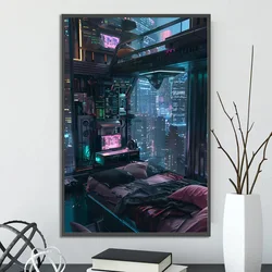 Cyberpunk City Wall Art Poster - Futuristic Home Decor & Gift - 20x30cm No Frame (2)
