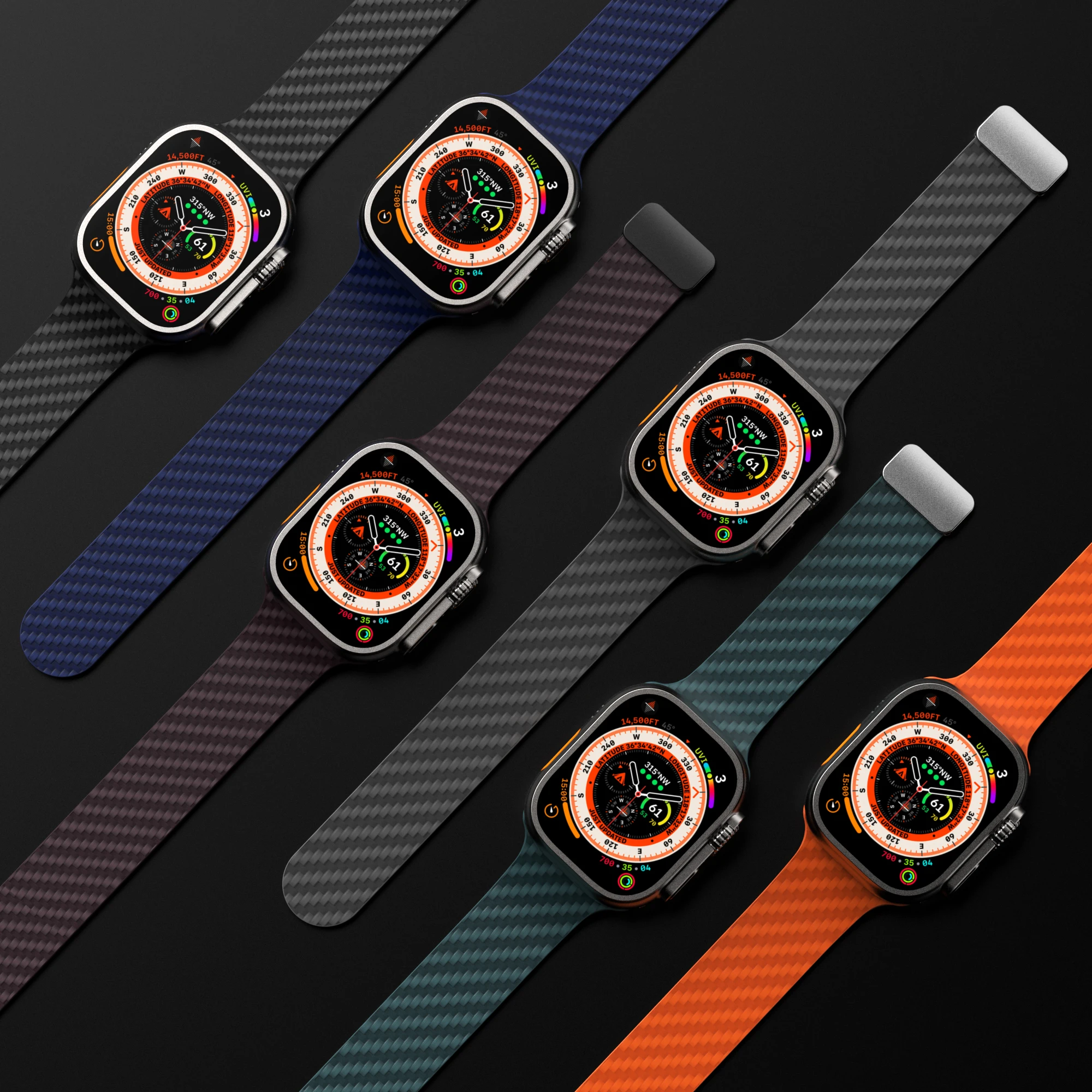 애플 워치 밴드용 마그네틱 루프 스트랩, 실리콘 팔찌, 아이워치 울트라 2 시리즈 9 8 7 6 se 밴드, 44mm, 45mm, 49mm, 41mm, 40mm, 38mm