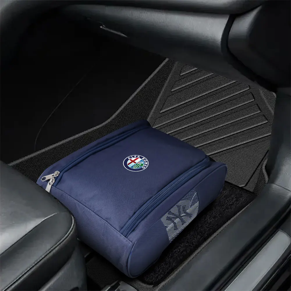 Borsa Portaoggetti con Logo Auto per Alfa Romeo Giulia, Stelvio, Giulietta, Tonale, Mito 157 149, Accessori Auto - immagine 5