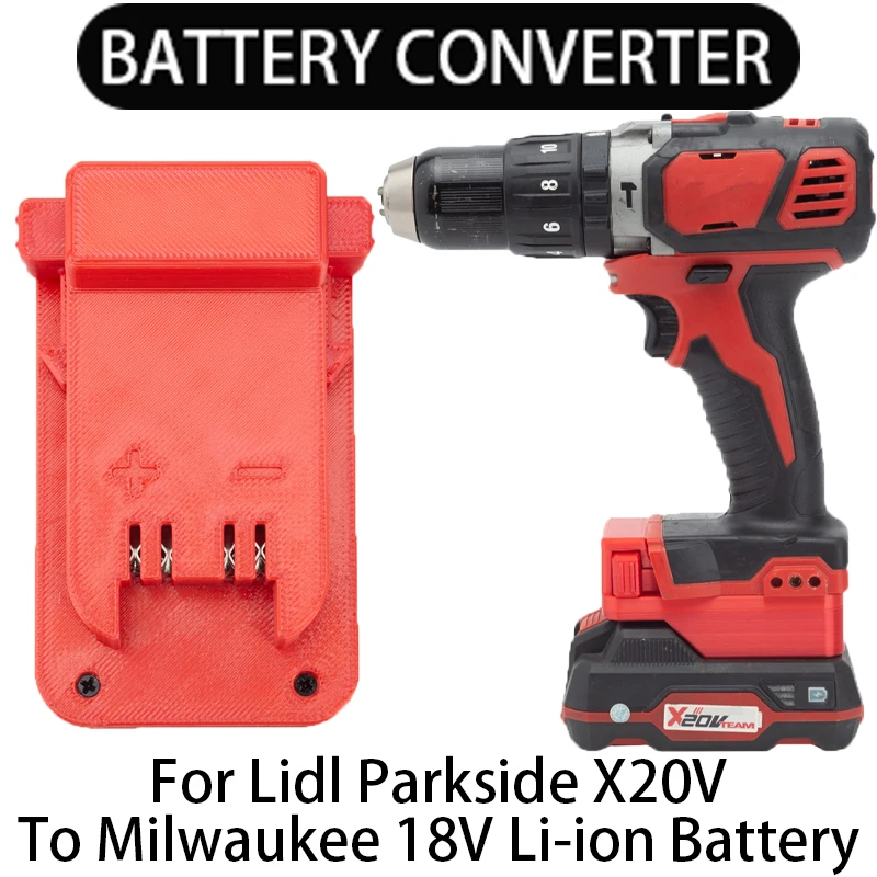 Convertitore Batteria Per Milwaukee 18V Li-Ion Tools To For Lidl Parkside X20Vv Adattatore Batteria Agli Ioni Di Litio Accessori Per Utensili Elettric