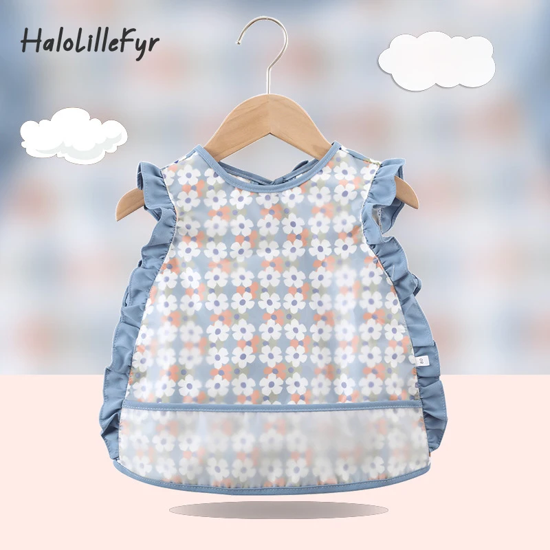 

Baby Sleeveless Bibs Waterproof Kids Feeding Burp Cloth for Boys Girls Infant Cute Apron Smock with Pocket Newborn Accessories