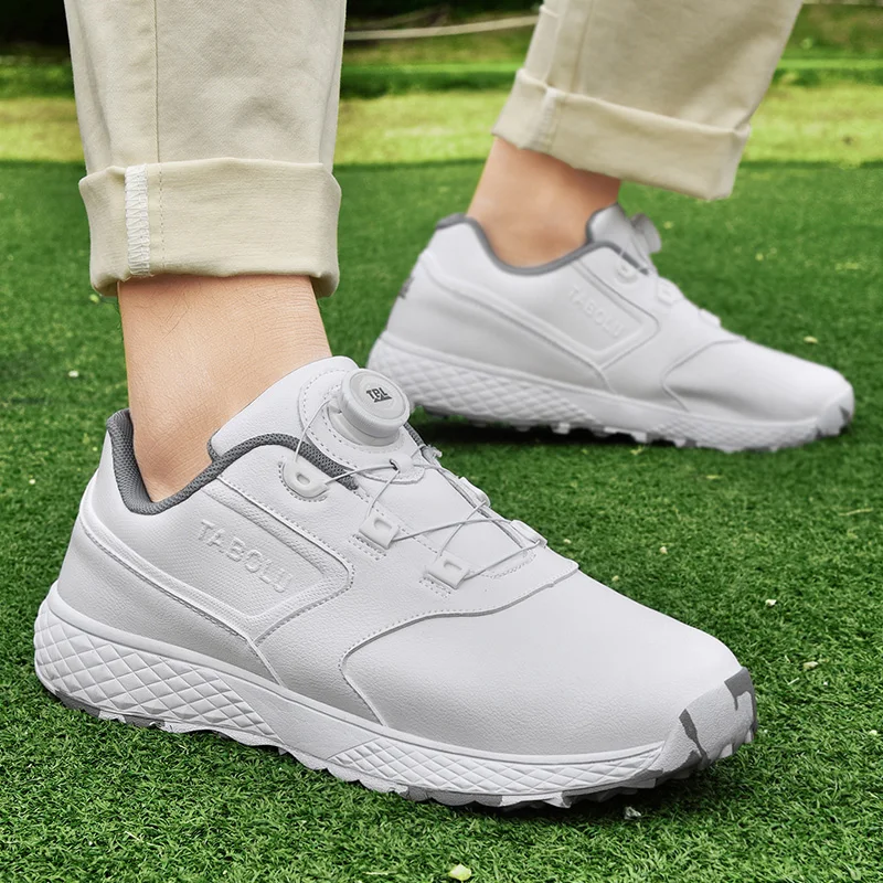 Comfortable Professional Golf Shoes for Men and Women, Spikeless Sneakers, Non-Slip, Waterproof, Golfer Walking Footwear