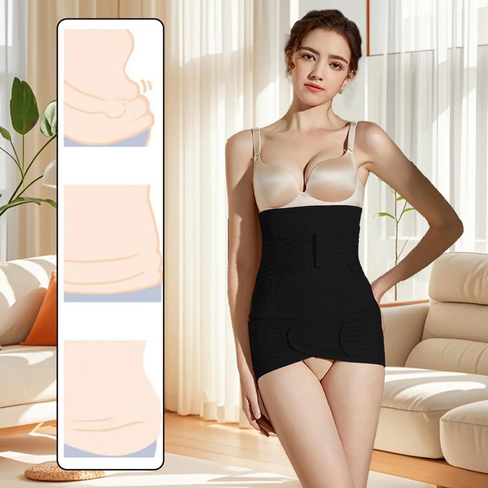 산후 배꼽 밴드 산후 배꼽 지원 회복 랩 회복 지원 골반 복부 등을위한 출산 벨트