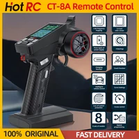 HotRC CT-8A Remote Controller CT8A 2.4Ghz RC 8CH Transmitter One-Hand Radio F08A PWM Receiver For RC Model Car/Ship/Tank 1