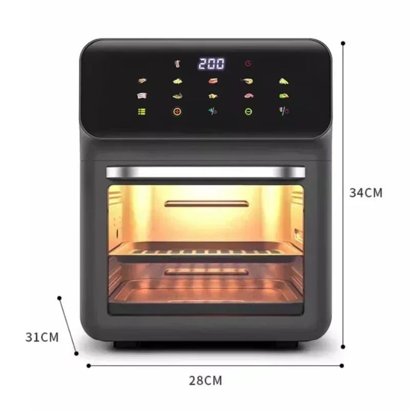 New Visual Air Fryer Oven Household 220V/110V 15L Large Capacity Kitchen Appliance Freidora Sin Aceite 15 Litros 6