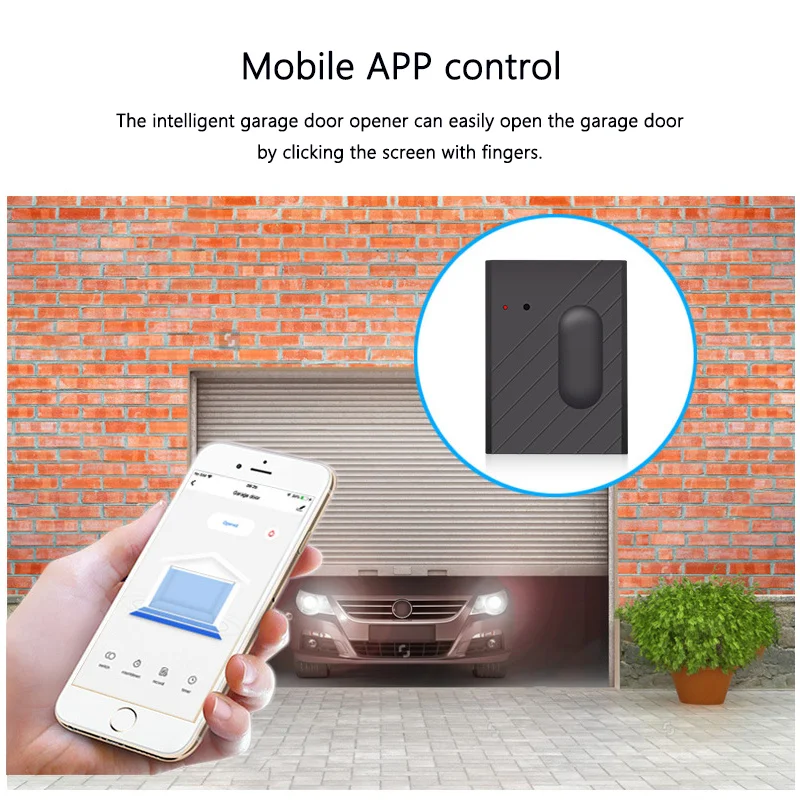 Graffiti Wifi Intelligent Garage Door Switch Wireless Remote Mobile App Control Support Alexa Tuya Smart Garage Door Opener