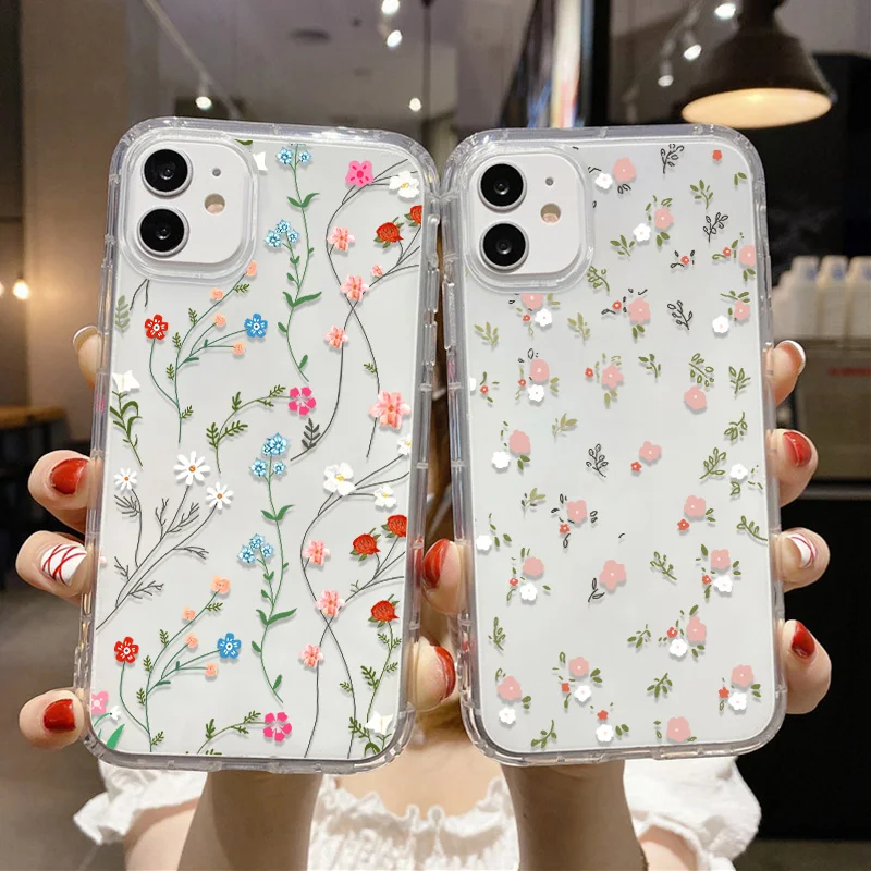Iphone Cover Protection|floral Clear Iphone Case 11-14 Pro