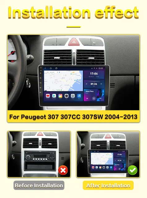 2 DIN Car Radio Android Auto For Peugeot 307 307CC 307SW 2004 2005 2006  2012 2013 Multimedia Stereo 2din CarPlay GPS 7850 Player - AliExpress