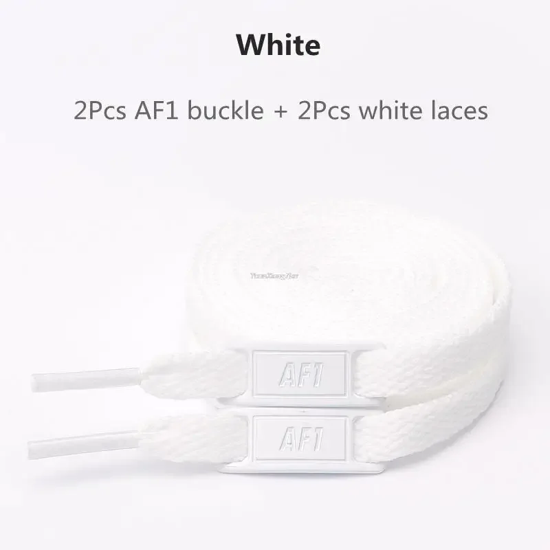AF1 Shoelaces White Flat Laces Air Force One Shoe Decoration 24