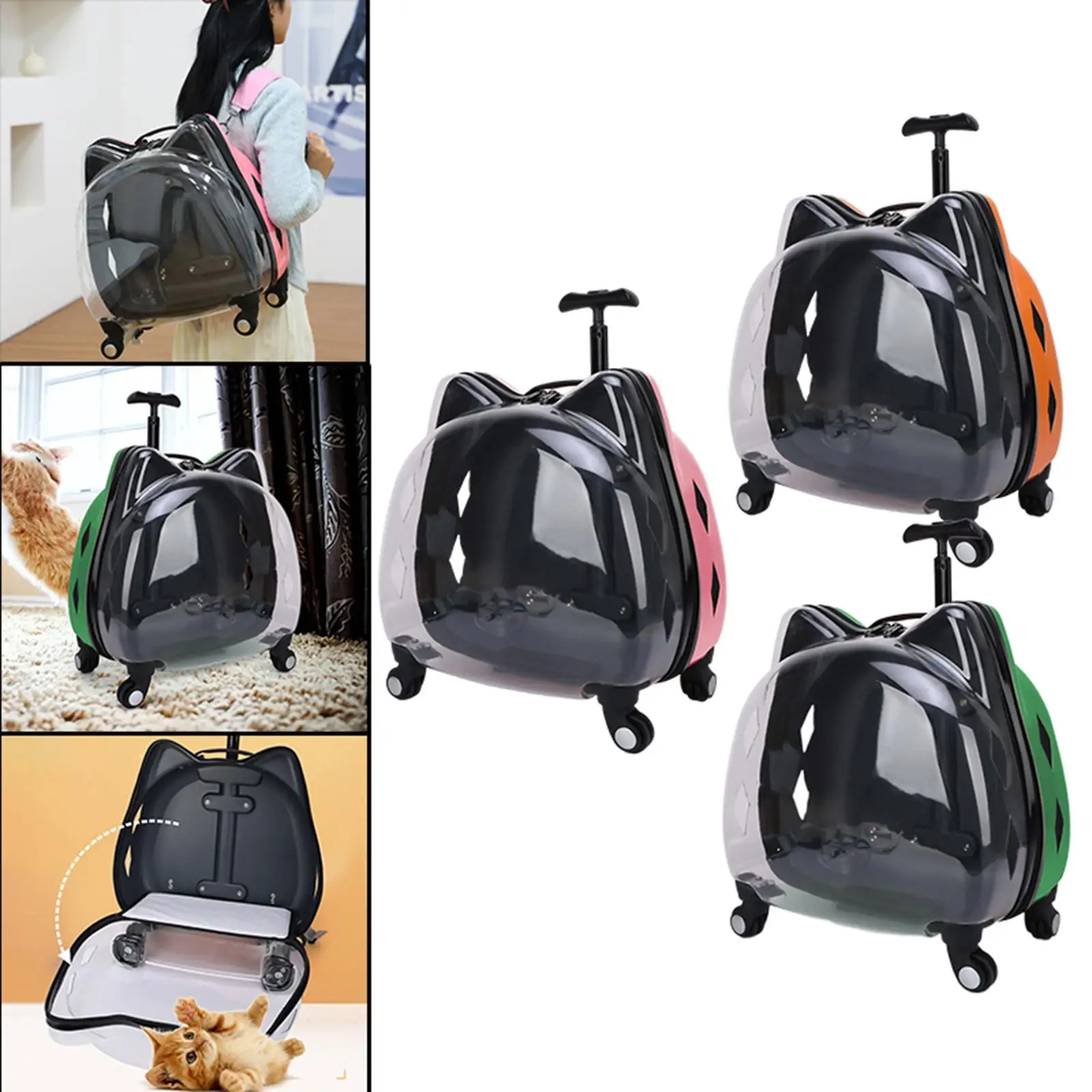 Pet Rolling Carrier, Dog Backpack with Wheels, Cats, Puppy Travel Bag with Wheels, Dog Trolley Pet Rolling Carrier, Dog Backpack with Wheels, Cats, Puppy Travel Bag with Wheels, Dog Trolley