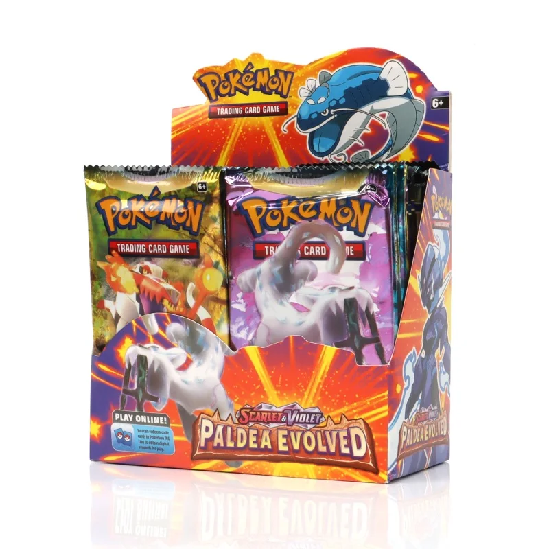 In Magazzino Pokemon Tcg: Scarlet & Violet 360Pcs Paldea Evolaed Booster Display Box Pokemon Card Toys Regali Per Bambini