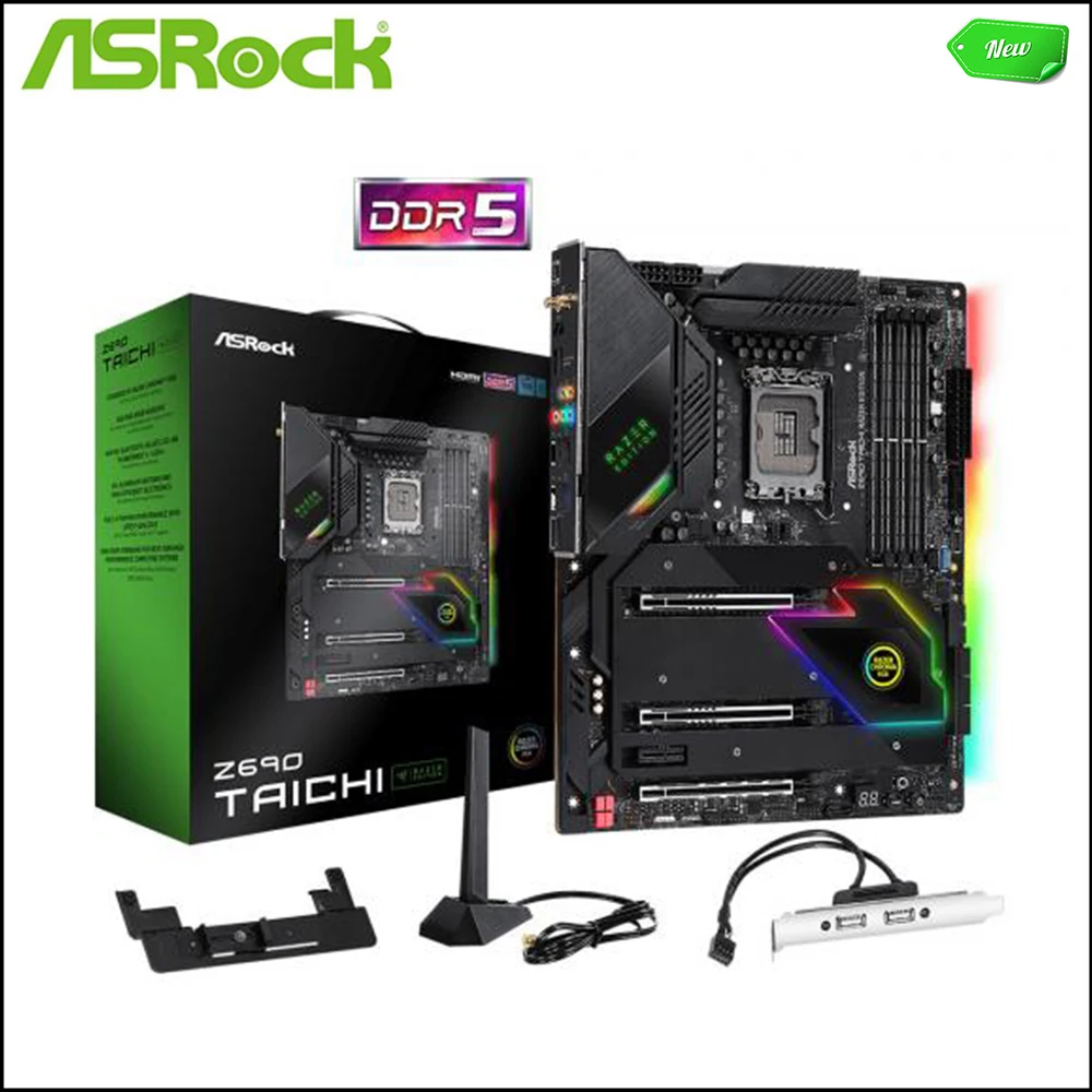 

NEW For ASROCK Z690 TAICHI RAZER EDITION Motherboards LGA 1700 DDR5 128GB ATX For Intel Z690 Desktop Mainboard