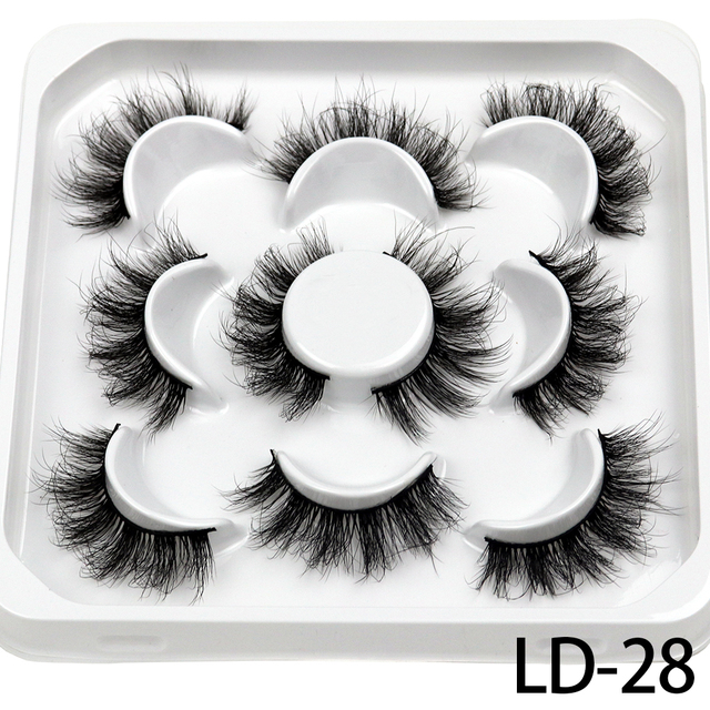 Pairs 25mm 3D Mink Lashes Bulk Russian Volume Fluffy Natural False Eyelashes Thick Dramatic Mink Eyelashes Wholesale maquiagem