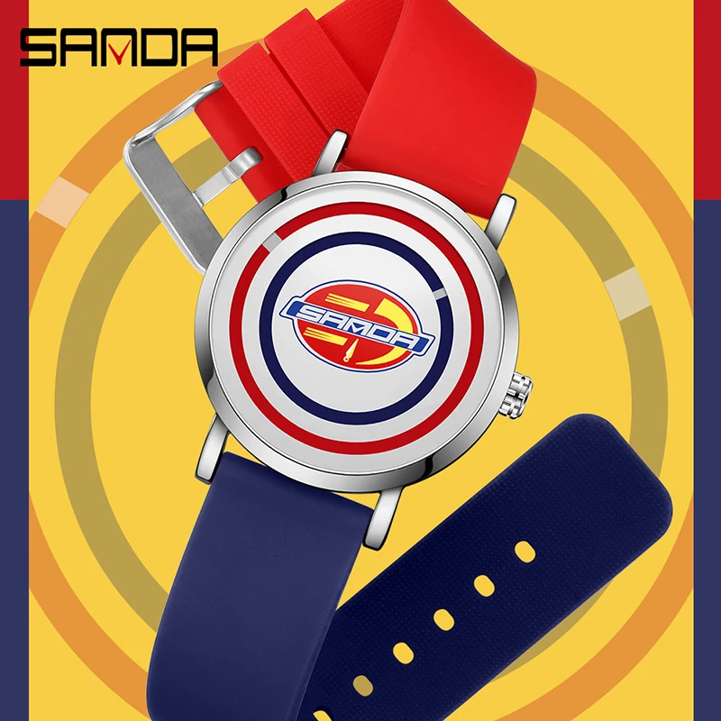 

Fashion Sanda Watch Men Women Sport Original Man Lady Quartz Wristwatches 50m Waterproof Simple Gift Thin Male Female Cool Clock