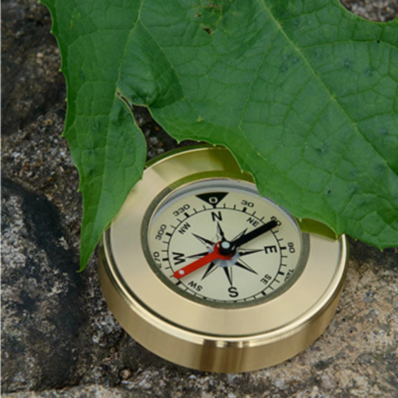 Mini Camping Marching Lensatic Compass Magnifier Gold Wild Survival Navigation Noctilucent mini compass,navigation compass,survival compass