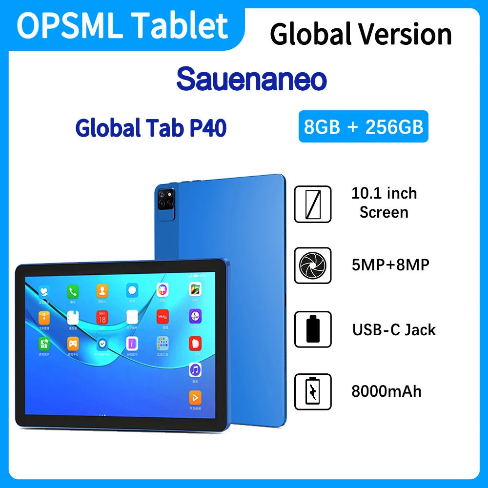 

2023 New Smart Tablet 100% Original Global Tab 10.1 inch 8GB+256GB Android 11 Dual SIM Card 4G LTE 1920*1200 HD Screen Tablets
