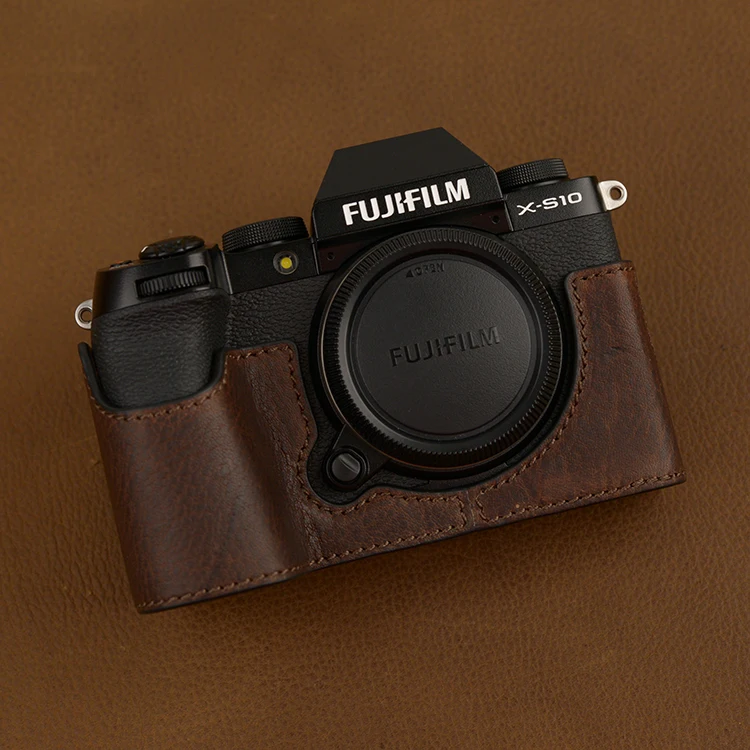 

Camera Case Genuine leather cowhide Bag Body BOX For Fuji Fujifilm XS10 XH2 XH2S Case handgrip Protective sleeve base