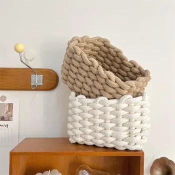 Handmade Cotton Organizer Basket 1