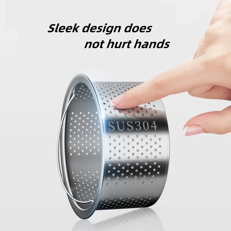 Sink Filter Kitchen Sink Filter Sink Strainer Kitchen Sink Strainer 99% Stainless Steel Kitchen Sink Strainer Basin Sink Drain Cover Filter Basket With Handle Waste Filter Mesh Kitchen Accessories