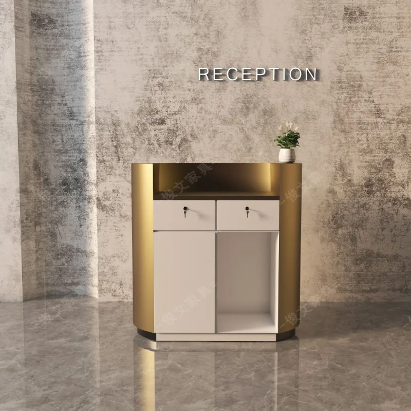 Church Pulpit Showroom Small Bar Arc Restaurant Beauty Salon Steel Front Desk Hotel Reception Desk Atril Conferencia Podium
