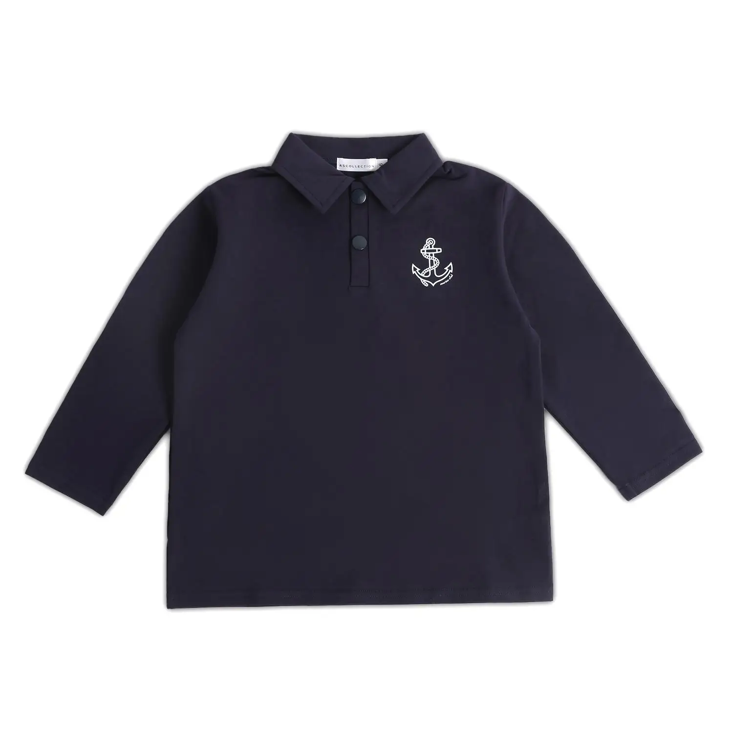 Navy-Boys Polo LongS
