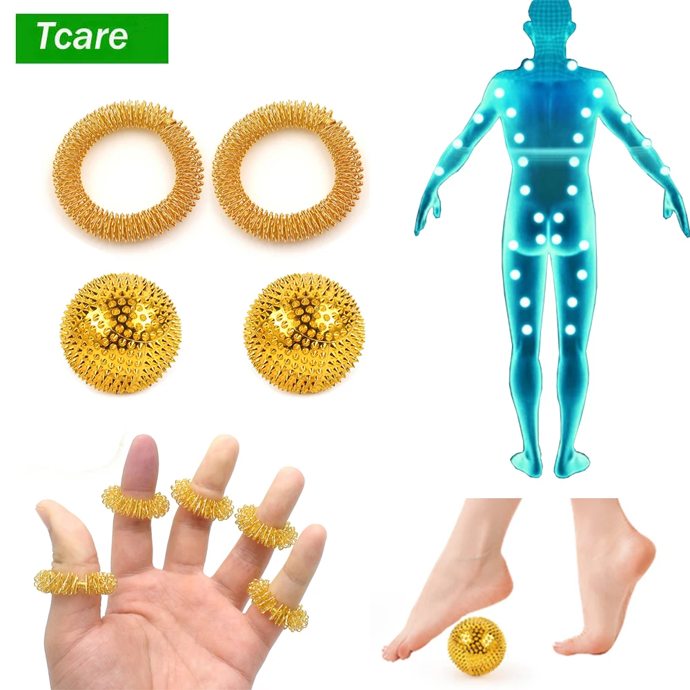 Tcare 1Set Pressure Relief Magnetic Therapy Massager Hand Foot Back Neck Body Acupuncture Ball Needle Massage Muscle Stimulator oscilloscope acupuncture probe ht307a needle back test probe for diagnosis test repair handheld acupuncture repair too