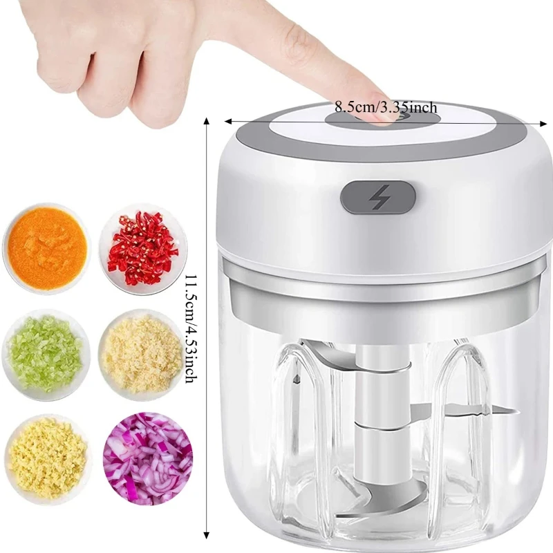 Electric Kitchen Food Chopper Mini Garlic Masher crusher USB Portable Meat Grinder Vegetable Chopper for Kitchen Gadgets