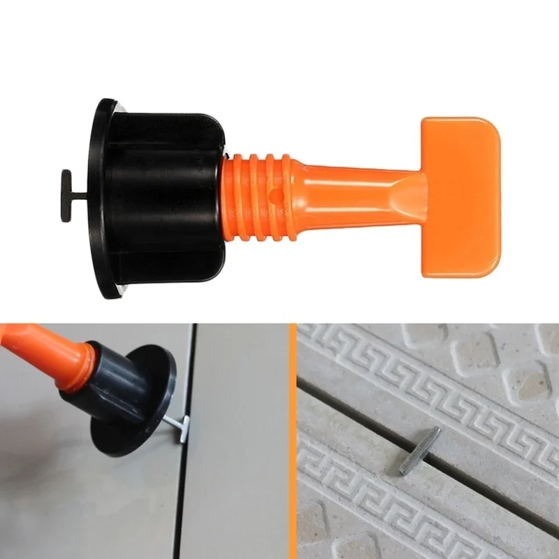 Tile Leveling System Replaceable Needle Pin For Wall Floor Tile Laying Leveler Spacer Wedge Crossers Tool Locator Plier Reusable tile spacers tile leveling clips tile leveling tools