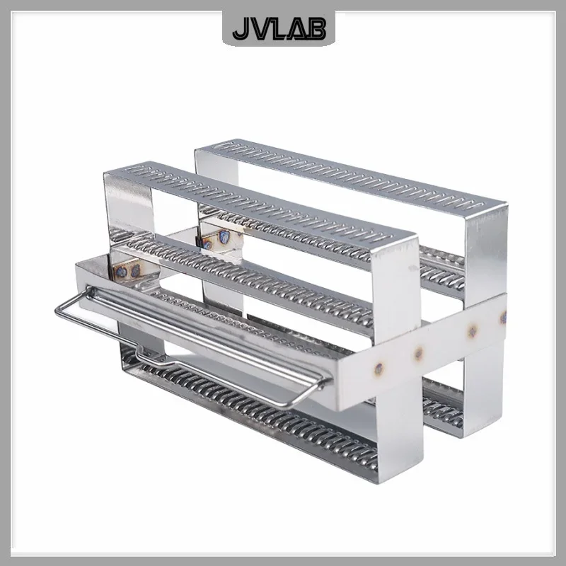 Stainless Steel Dyeing Rack Slides SUS Slides Staining Holder 132*70*73mm Up to 60 without Tank Resistant Acid & Alkali