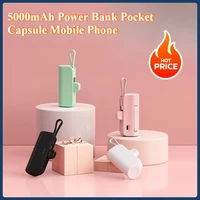 5000mAh Power Bank Pocket Capsule Mobile Phone Holder Mini Portable 1