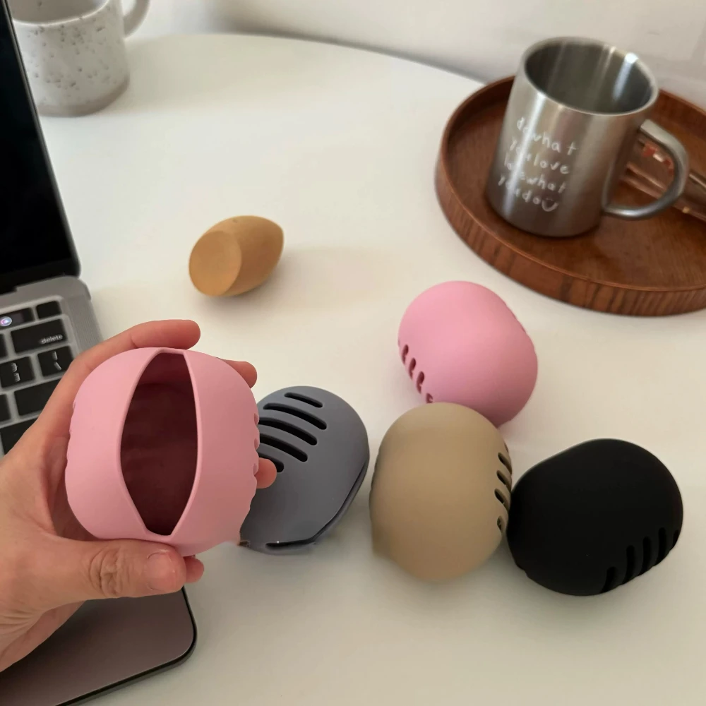 1PC Makeup Sponge Holder Eco-Friendly Silicone Multi-hole Beauty Sponge ...