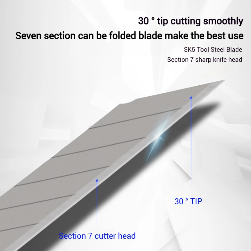 Utility Knife Deli Stainless Steel Retractable Utility Knife with 9mm Snap off Blades-Home Cutting Tool Box Cutter for Hobby Use