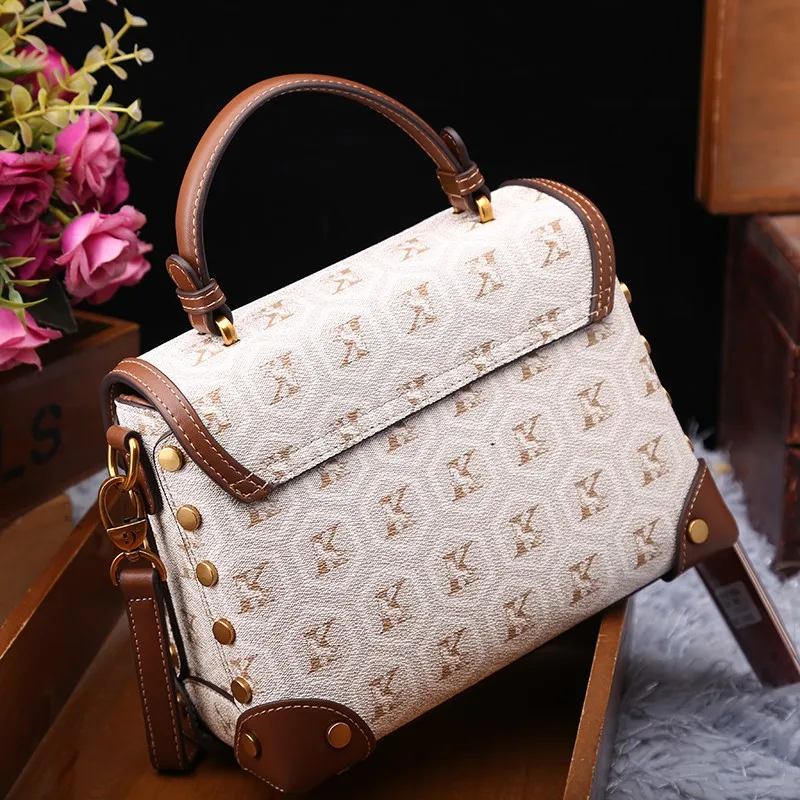 حقيبة يد مصممة بتصميم كلاسيكي حقيبة مربعة صغيرة لل...