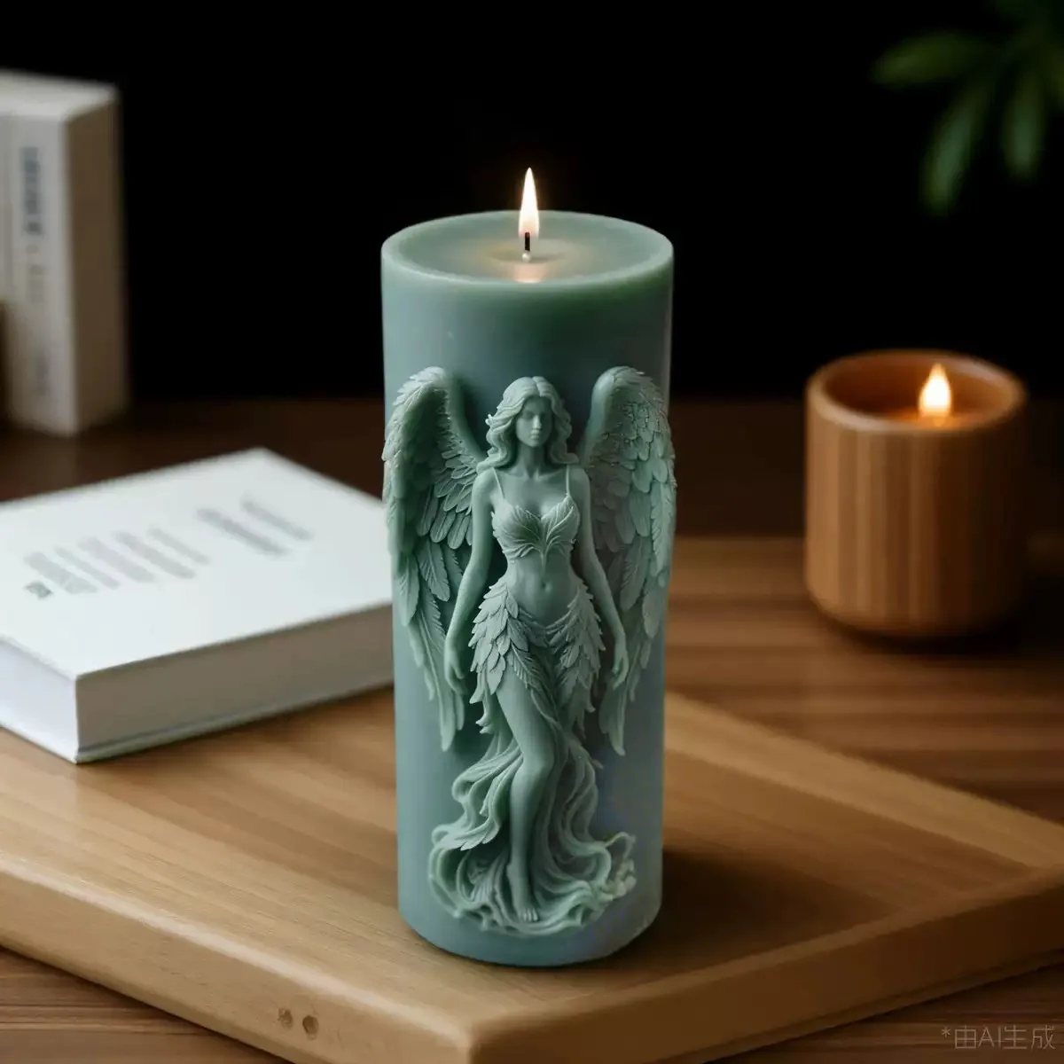 3D Fantasy Wings Goddess Aromatherapy Candle Silicone Mold DIY Soap Plaster Home Decoration Reusable