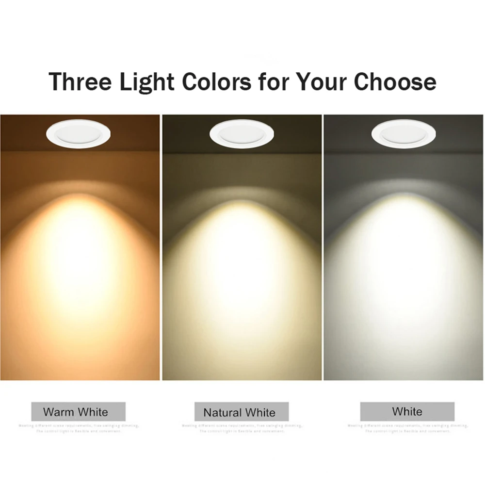 다운라이트 COB 다운라이트 매립형 LED 천장 램프, Ip65 LED 스팟 램프, 욕실 발코니 변기 방수 조명, 5W, 7W, 12W