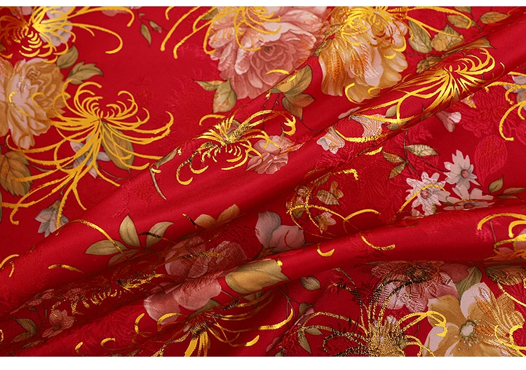 145 cm Breite, simulierter Seidenbrokat-Jacquard-Kleidungsstoff zum Nähen, Cheongsam-Beutel, Box, Verpackung, Dekoration, handgefertigter Stoff – Detail 29