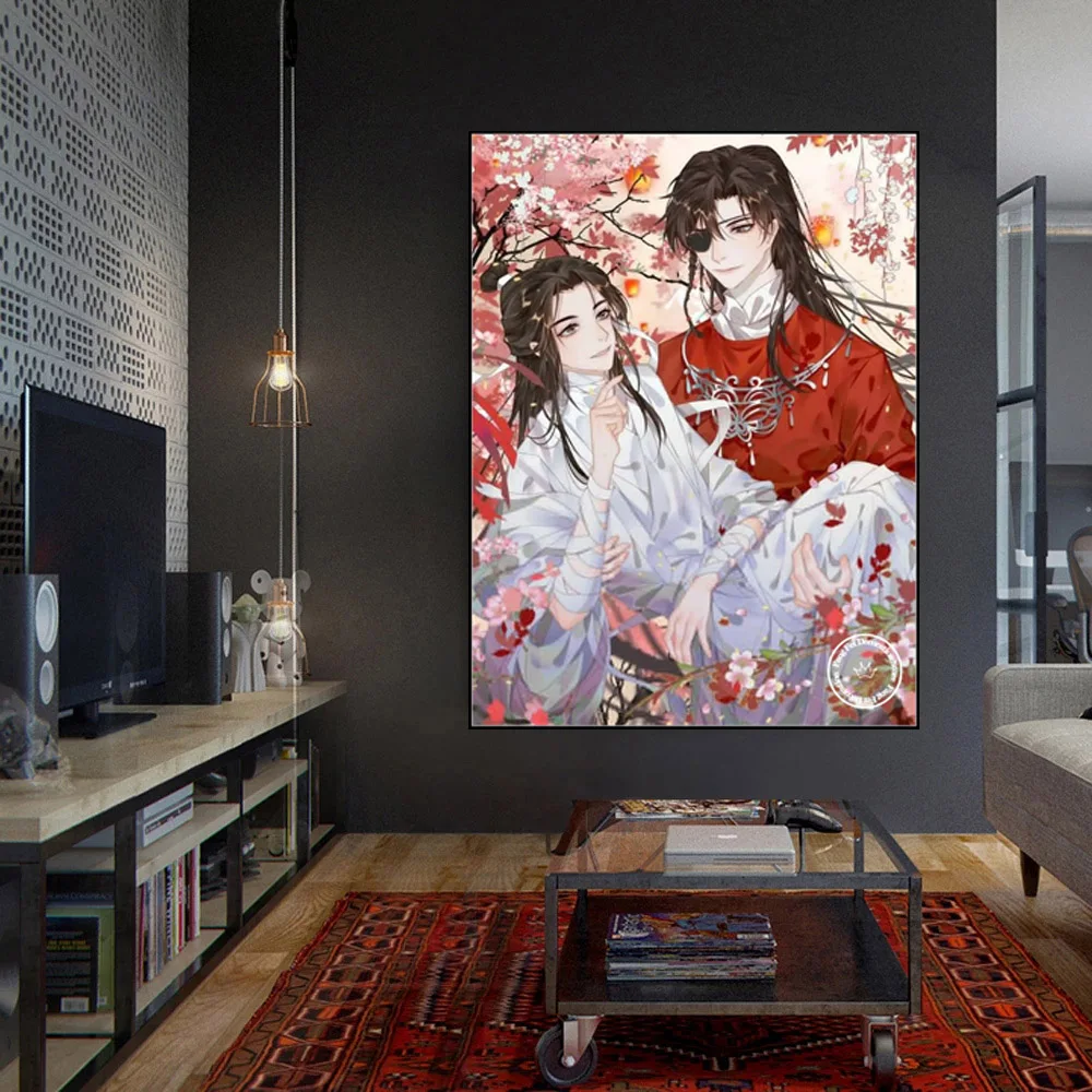 Anime Tian Guan Ci Fu 다이아몬드 페인팅 천국 공식 축복 벽 아트 크로스 스티치 키트 자수 그림 모자이크 홈 장식