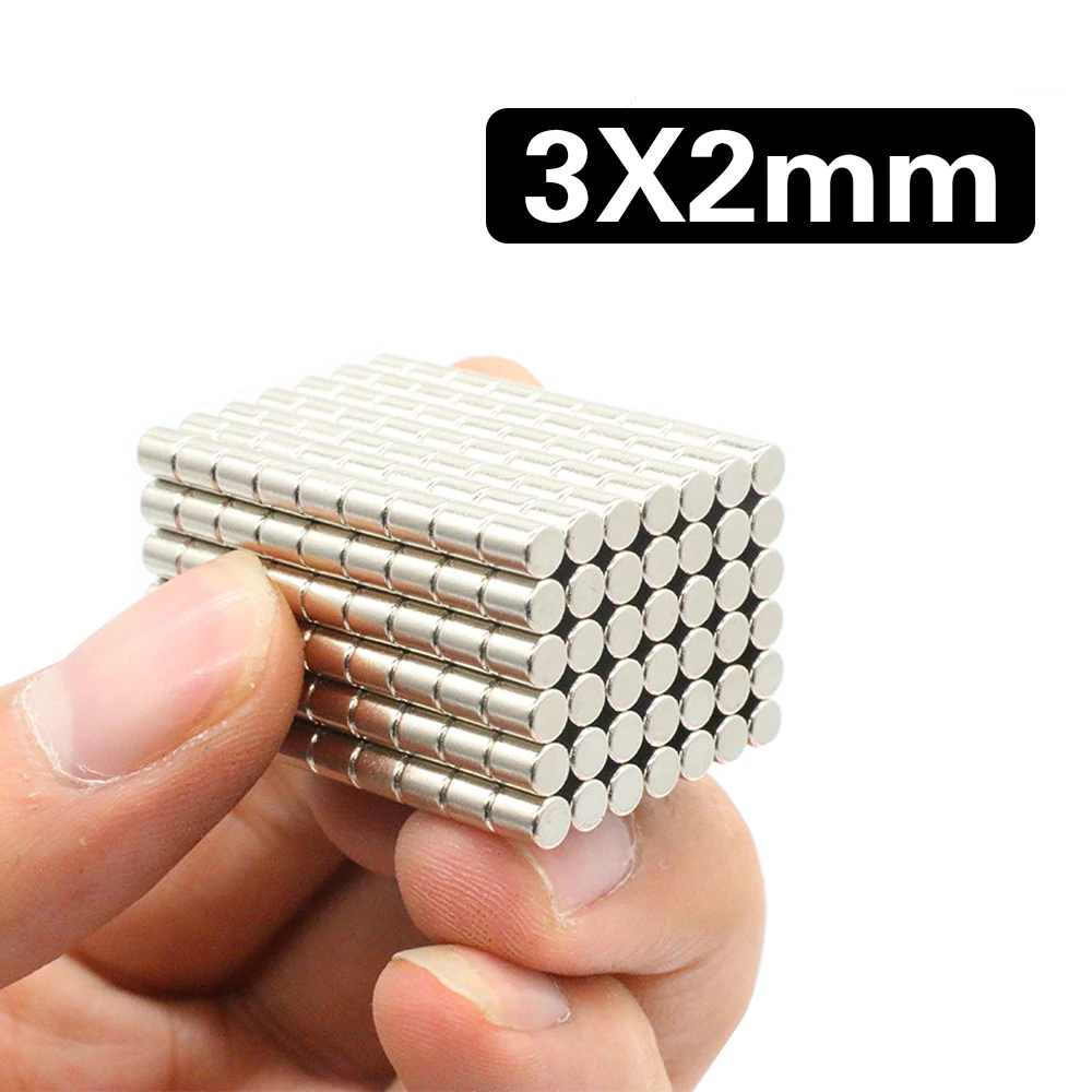 50 100 200 300 400 500PCS 3x2 Minor Disc Search Magnet Small Round Magnets 3x2mm Neodymium