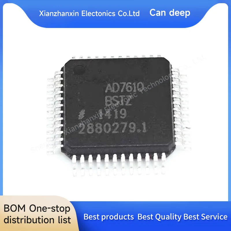 

1PCS/LOT AD7610BSTZ AD7610 LQFP48 Digital to analog converter chip