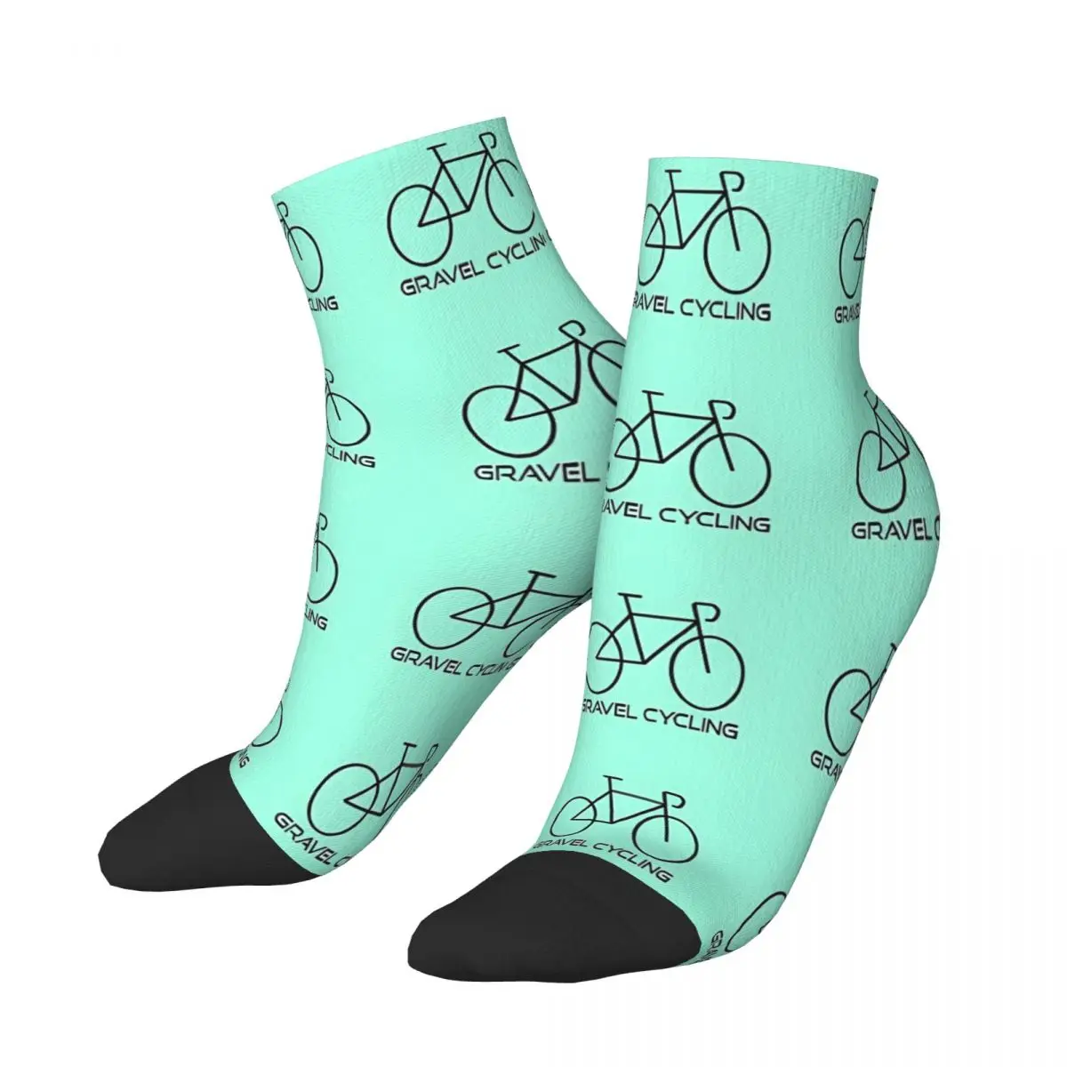 

Road Cycling Mint Green Bike Andy Warhol Printed Bicycle Ankle Socks Male Mens Women Summer Stockings Printed