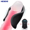 HESEKS 10 Modes Cock Ring Vibrator Male Lock Delay Ejaculation Massager Pocket Pussy Penis Rings Sex Toys For Men 1