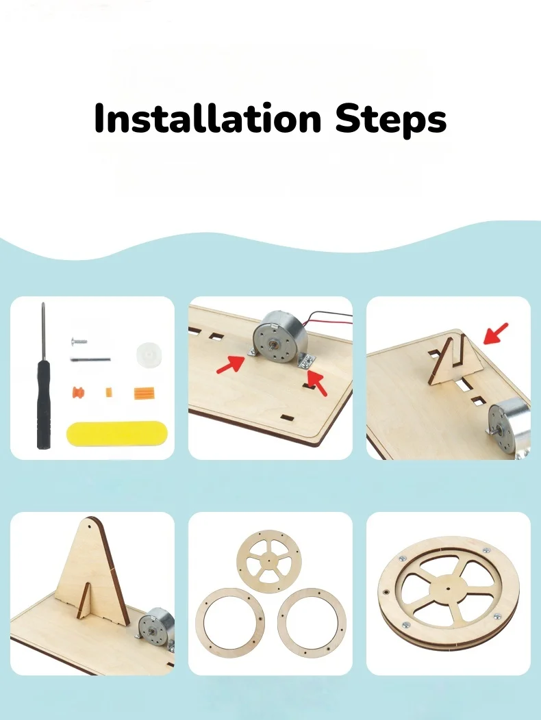 Hand-cranked Generator Science Kit For Kids Creative Physics Toy_voghion.com