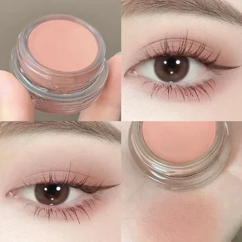 Heallor Matte Nude Eyeshadow Cream Waterproof Silky Smooth Eye Shadow Primer Pigment Pink Brown Eye Makeup Long Lasting Monochro - Thumbnail 3