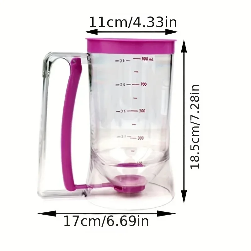 Pasta Separator Dispenser Cupcake Handheld Separator Batter Funnel Measuring Cup Baking Tool