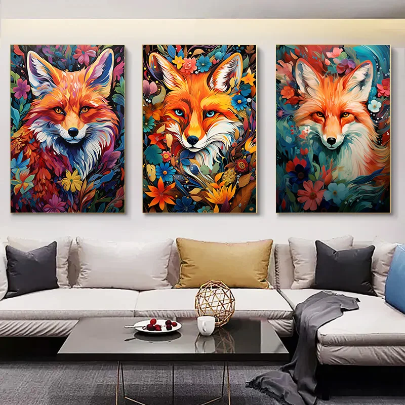 

Декоративная живопись в виде лисы для украшения спальни, искусственное украшение в виде животного, интерьер детской комнаты, сада, 1 шт.