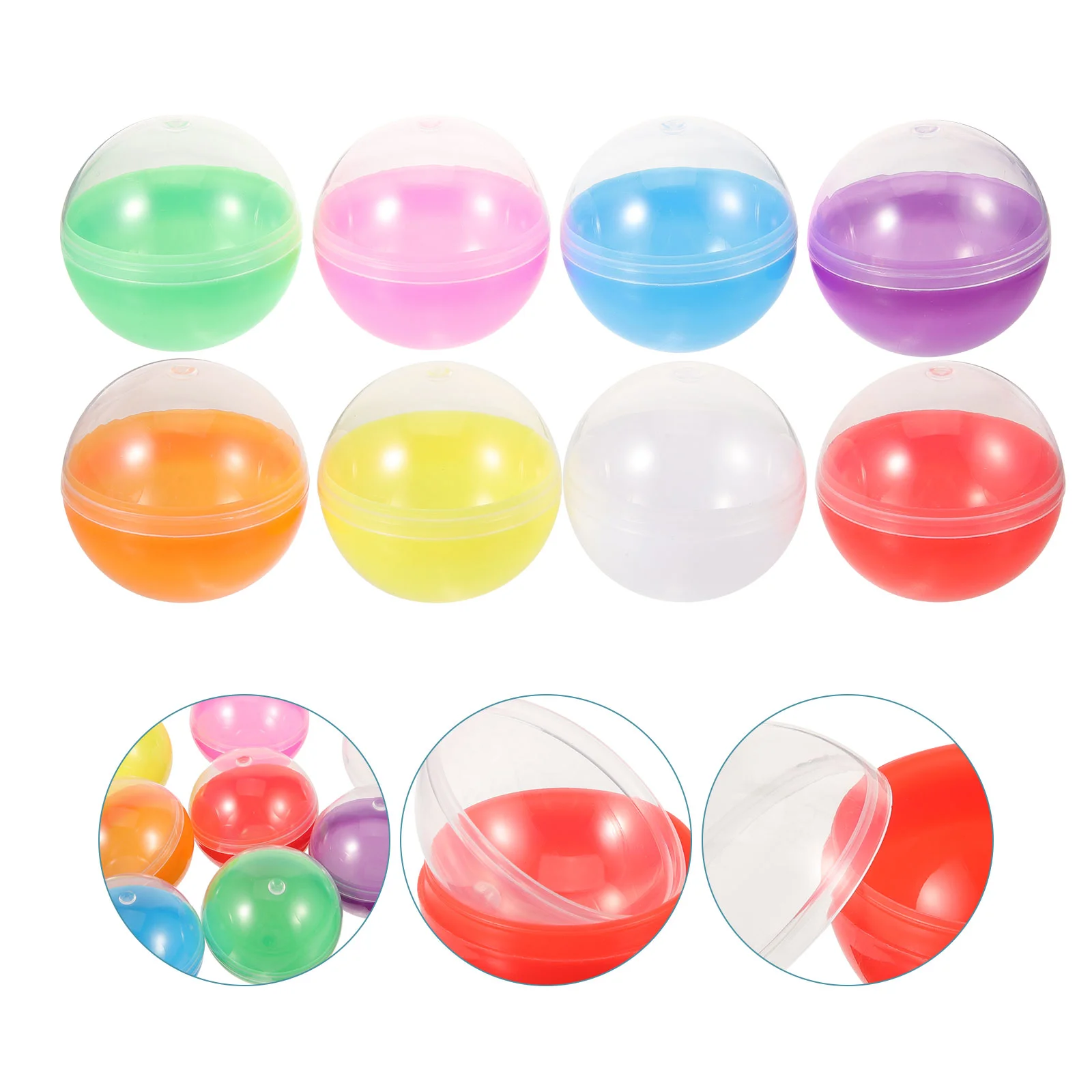 

Empty Round Capsules Reusable Fillable Capsules Vending Machines Plastic Containers 45MM Surprise Ball Can Open Children