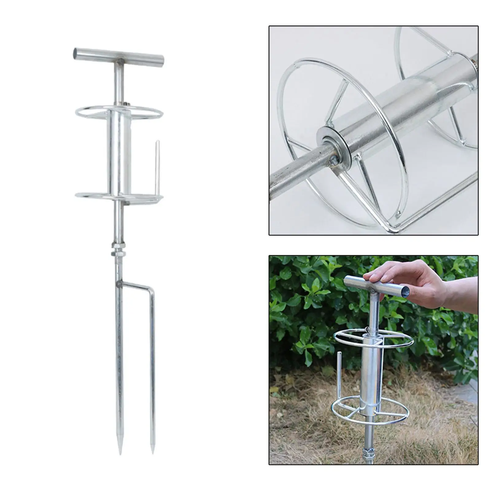 รูปสินค้า สวน ท่อ Guide Stake อุปกรณ์เสริมโลหะแข็งแรงสําหรับสนามหญ้าดอกไม้เตียงด้านนอก