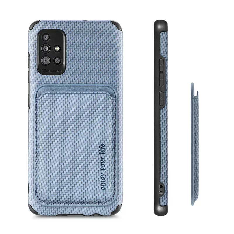 Enhanced Carbon Fiber Magnetic Wallet Case with MagSafe Card Holder