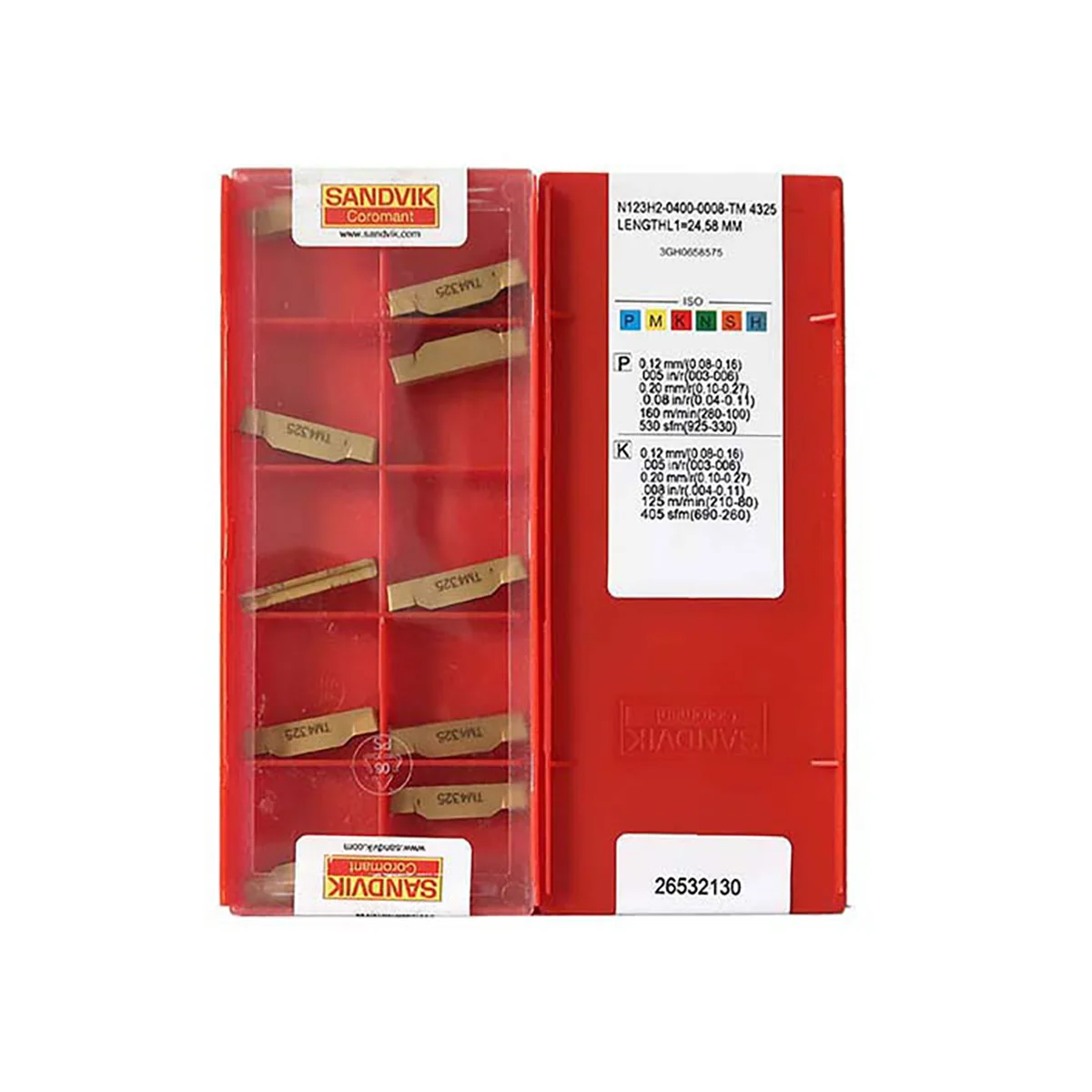 

Sandvik Coromant 100% оригинальный N123H2 N123L2 0400 0004 TF GM 1125 отверстие для пазов
